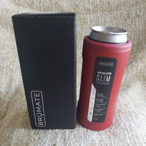 Brumate slim can cooler - matte red